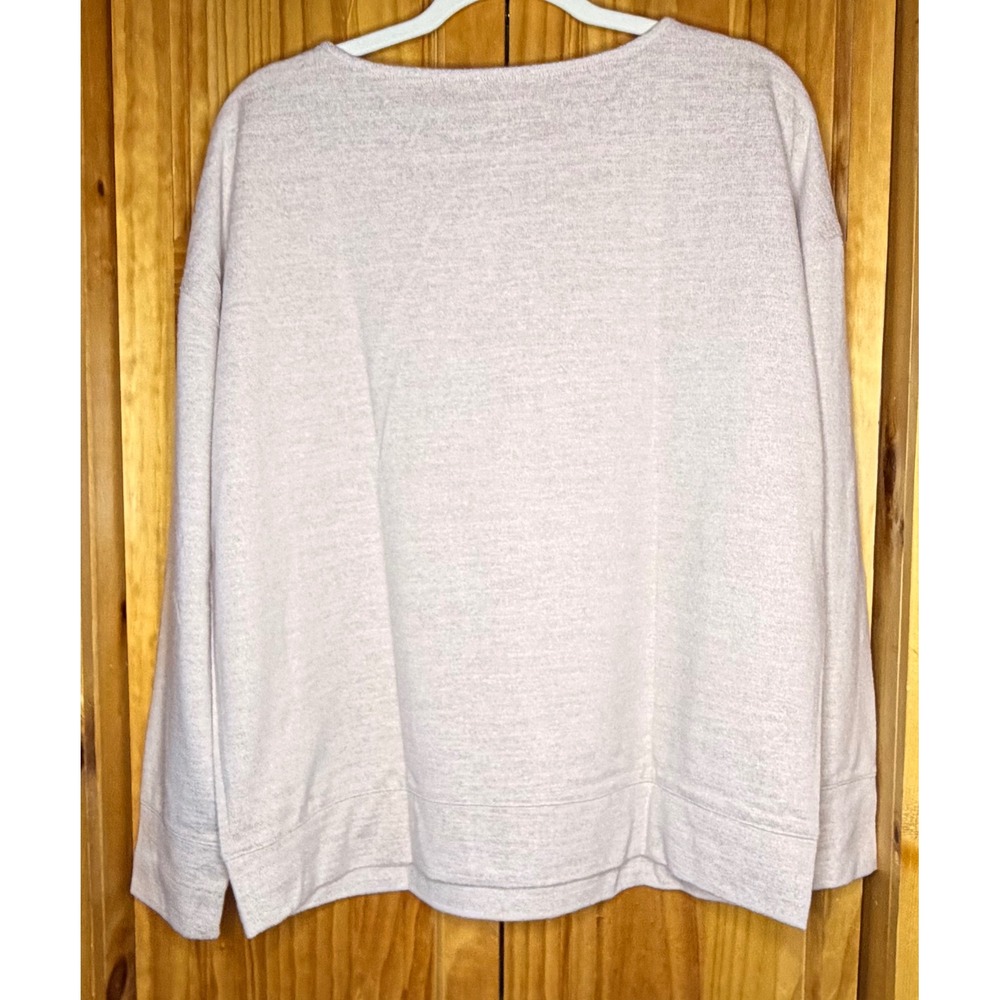 Haven Well Within NWT Marled Knit Boat Neck Top Heathered Oatmeal Pullover L - Picture 3 of 9